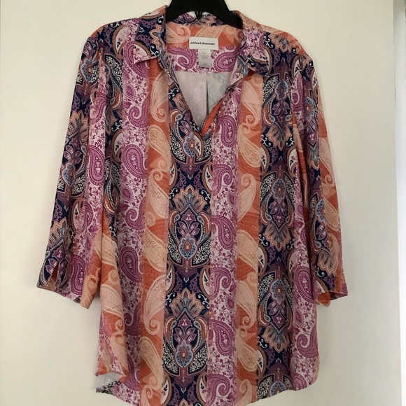 Alfred Dunner Tops - Alfred Dunner (XL) Paisley Print Women's Top-EUC